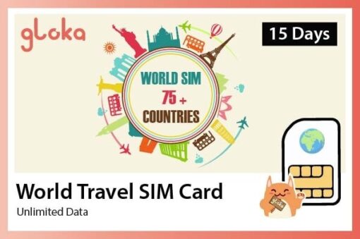 world sim card 75+ countries gloka