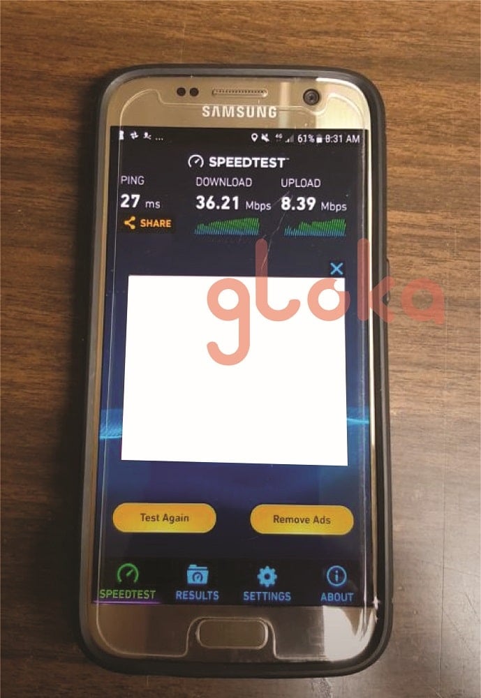 Tốc độ sim 4G Mỹ Ultra Mobile speedtest