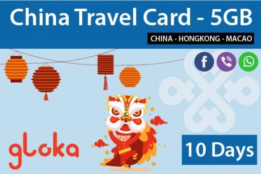 China 4G sim card china unicom 10 days gloka