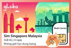 Sim du lịch Malaysia Singapore Gloka