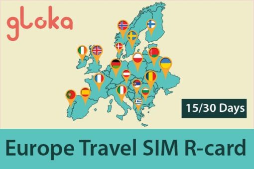 Europe data SIM Card 37 countries Gloka