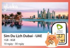 Sim du lịch Dubai UAE Gloka