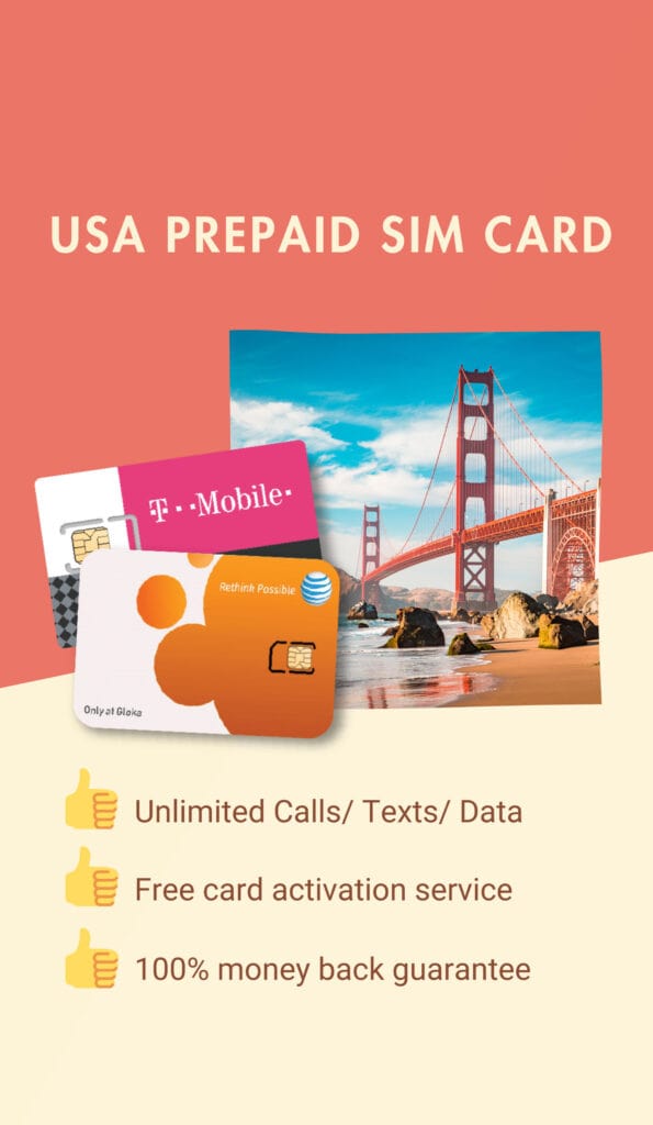 USA prepaid sim card Gloka Mobile version