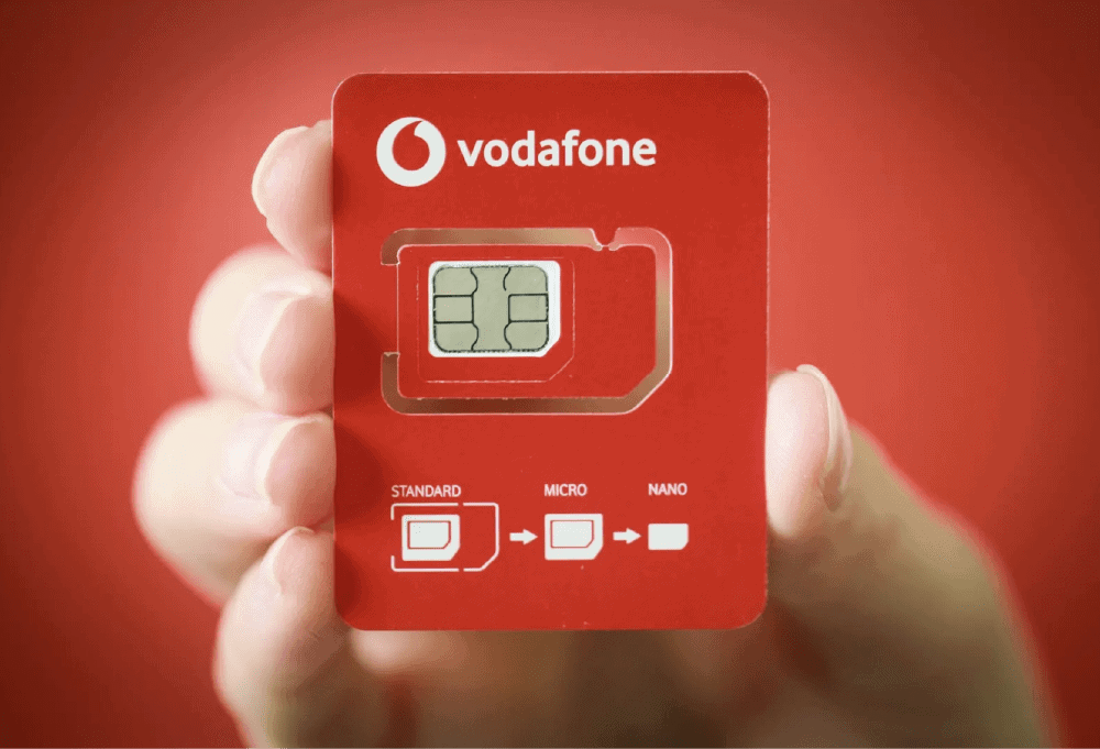 Sim chau Au Vodafone. Picture credit: Matt Alexander/PA