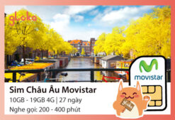 Sim Chau Au Movistar 10GB - 19GB mua tai Gloka