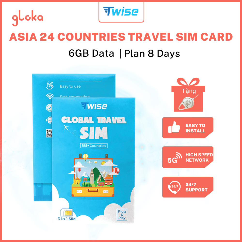 Asia 24 Countries Travel SIM Card