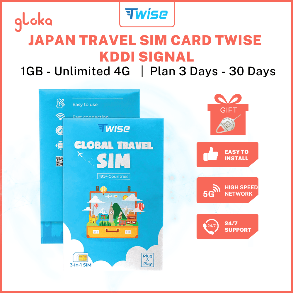 Japan Travel SIM Card Twise KDDI Signal