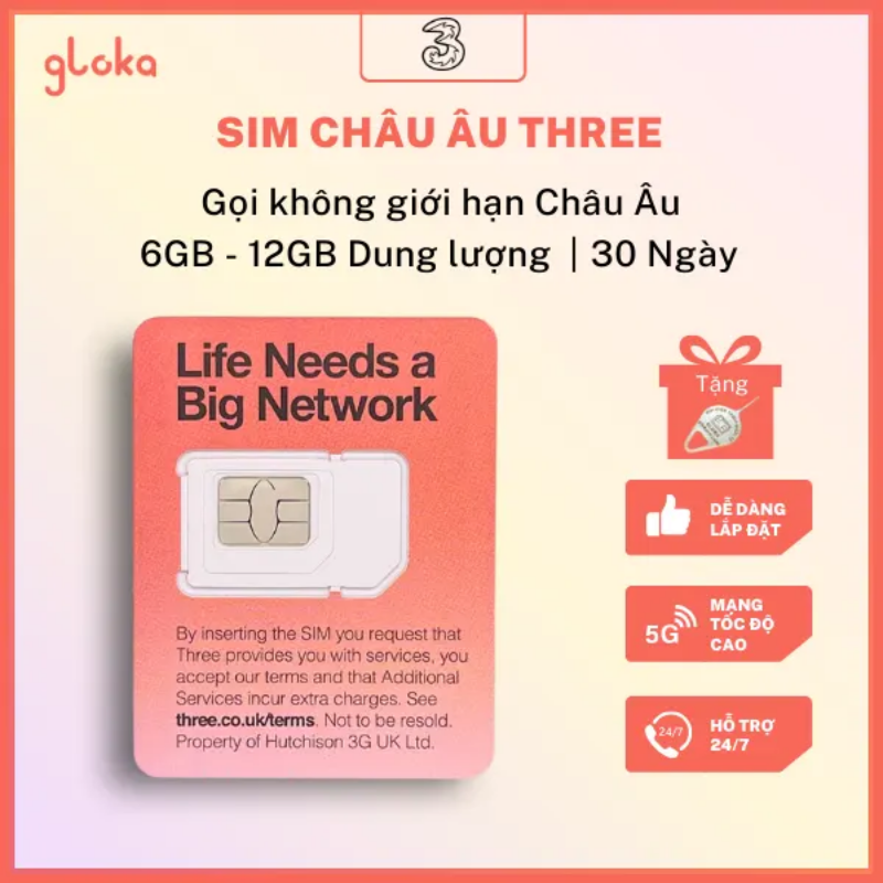 Mua Sim Châu Âu Ở Đâu Uy Tín, Giá Tốt Nhất? 3 Sim Châu Âu Three