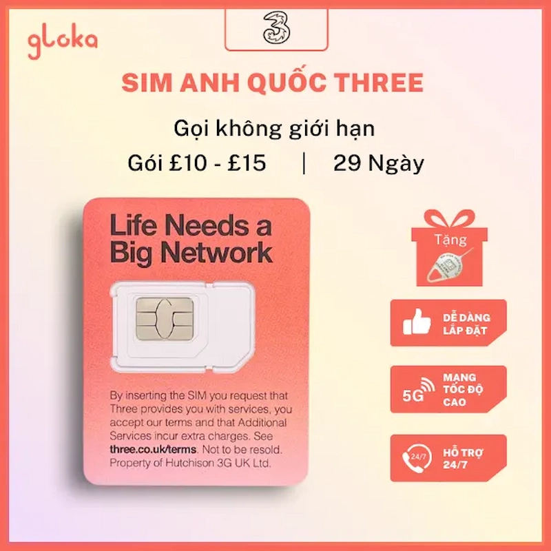 sim 4G châu âu có số điện thoại