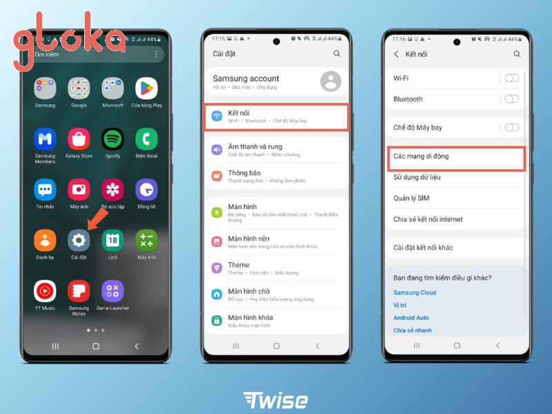 Cài đặt APN trên Android 