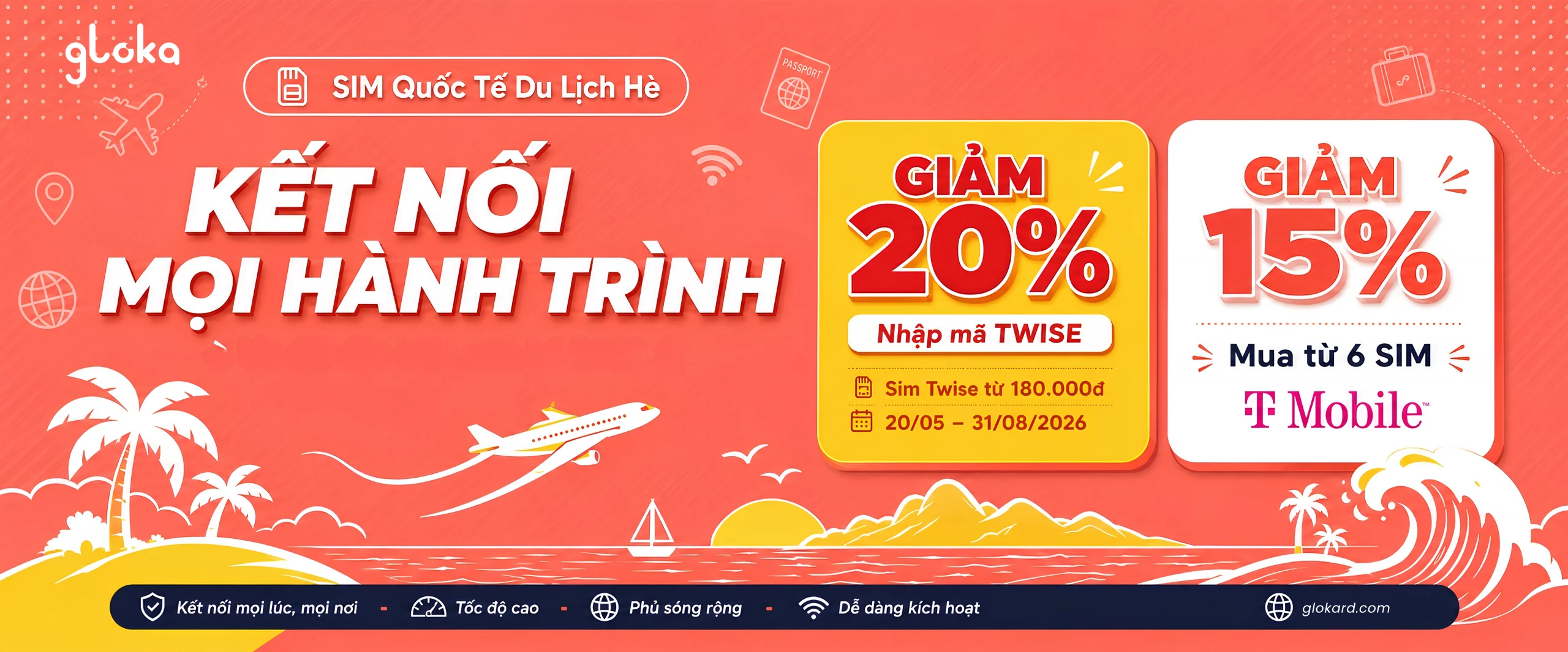 Sim du lịch Mỹ gọi quốc tế